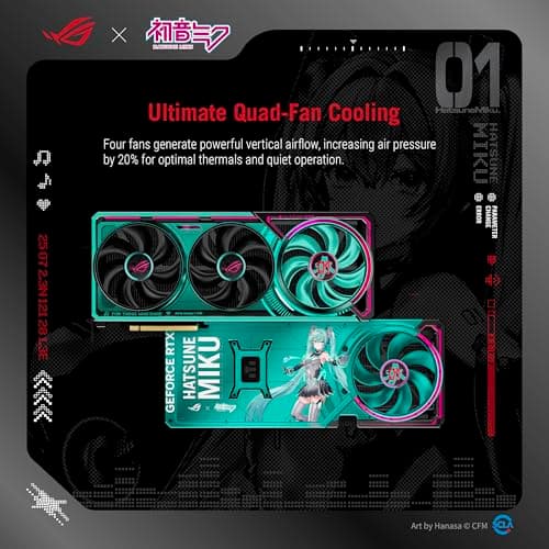 Asus ROG Astral OC HATSUNE MIKU EDITION GeForce RTX 5080 16GB GDDR7  image
