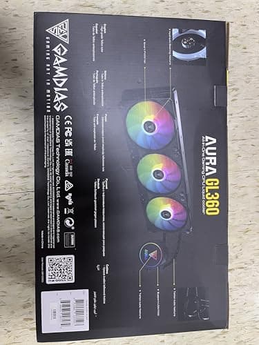 GAMDIAS AURA GL360 Water 360mm 66.7 CFM Black image