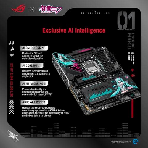 ASUS X870E ROG STRIX X870E-H GAMING WIFI7 HATSUNE MIKU EDITION DDR5 ATX image