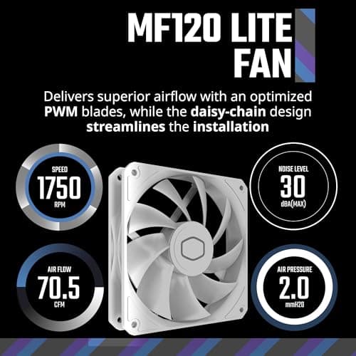 Cooler Master MasterLiquid Core II Water 240mm 70.7 CFM White image