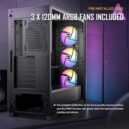 Antec P20C ARGB ATX Mid Tower Black Tempered Glass image