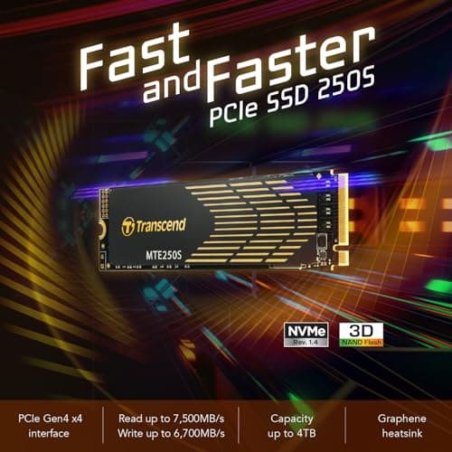 Transcend 250S 4TB SSD M.2 PCIe 4.0 NVMe image