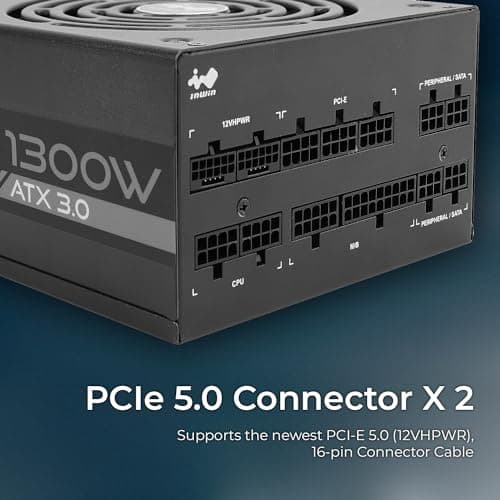 In Win P130II Black ATX 1300W Fully Modular 80+ Platinum Certified image