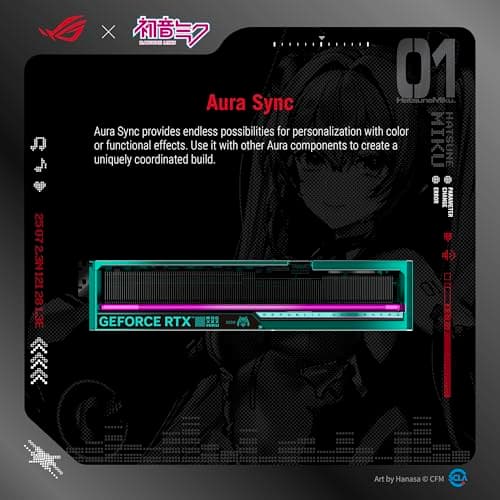 Asus ROG Astral OC HATSUNE MIKU EDITION GeForce RTX 5080 16GB GDDR7  image