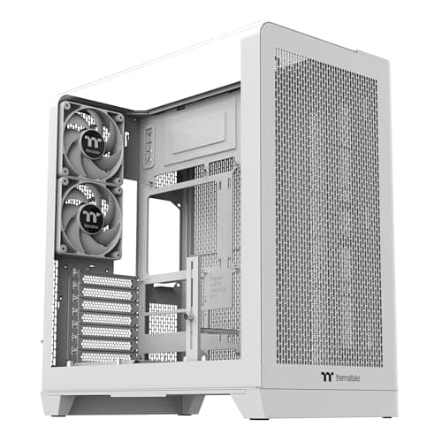 Thermaltake View 390 Air ATX Mid Tower White with Tempered Glass Side Panel and USB 3.2 Gen 2 Type-C, USB 3.2 Gen 1 Type-A image