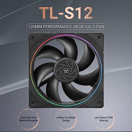 Thermalright TL-S12 120mm 47.6 CFM Black PWM ARGB image