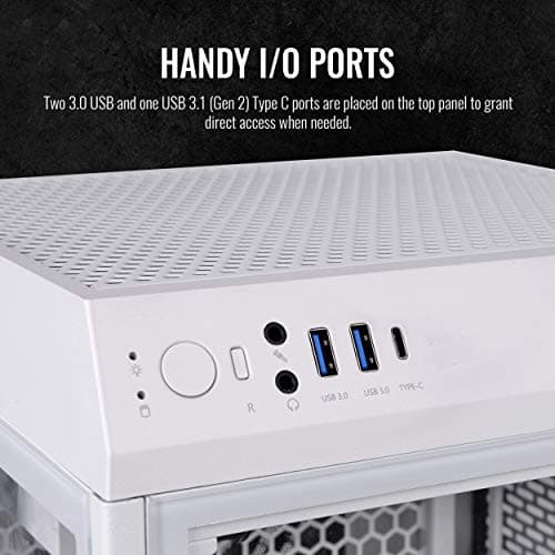 Thermaltake The Tower 100 Mini-ITX Tower Snow with Tempered Glass Side Panel and USB 3.2 Gen 2 Type-C, USB 3.2 Gen 1 Type-A image