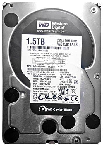 Western Digital Caviar Black 1.5 TB HDD 7200RPM 3.5" SATA image