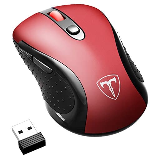 VicTsing Computer Wireless Mouse, 2.4G Portable USB Mouse Ergonomic Mouse- Fit Your Hand Nicely, 5 Adjustable DPI Levels, Page Down/Up Buttons, 20 Months Battery Life, Designed for PC, Desktop, Laptop image