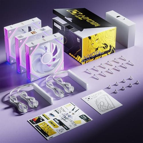 Asiahorse NYOTA Ultra 120mm Daisy Chain PWN Fans(3-Pack) White image