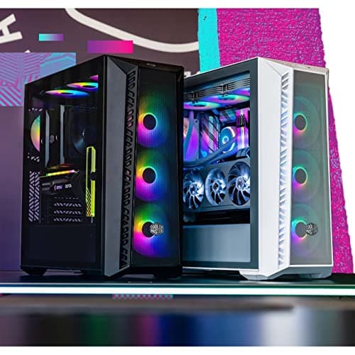 Cooler Master MasterBox 520 Mesh ATX Mid Tower Black / White Tempered Glass Side Panel image