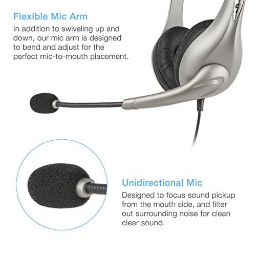 Cyber Acoustics AC-850 Closed-Back Wired Headphones (Black / Silver) image