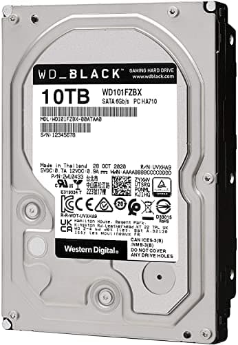 Western Digital WD_BLACK 10TB 3.5" HDD 7200RPM SATA Internal image