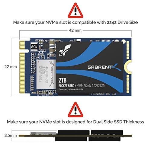 Sabrent Rocket 2TB SSD M.2-2242 PCIe 3.0 x4 NVMe image