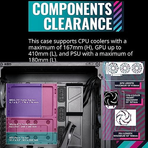 Cooler Master HAF 500 ATX Mid Tower Black Tempered Glass Side Panel image