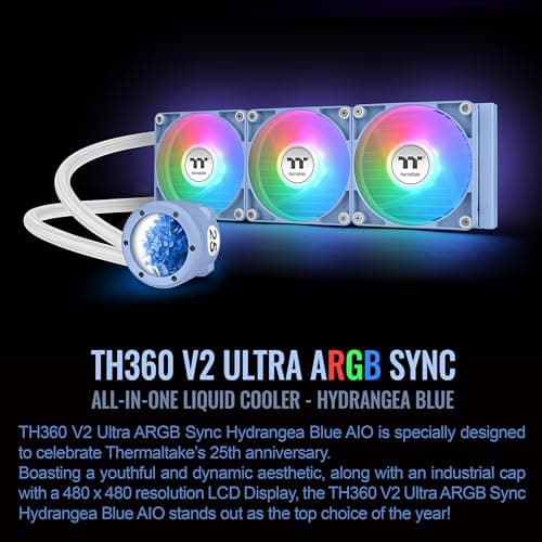 Thermaltake TH360 V2 Ultra ARGB Sync 57.05 CFM Water 360mm Blue / White image