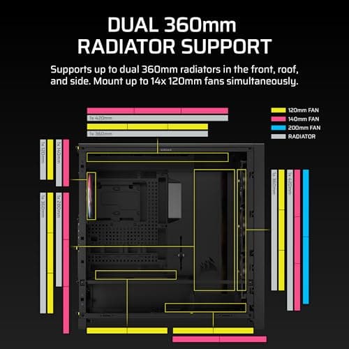 Corsair FRAME 5000D RS ARGB ATX Mid Tower Black Tempered Glass image