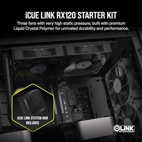 Corsair iCUE LINK RX120 120mm Black 3-Pack image