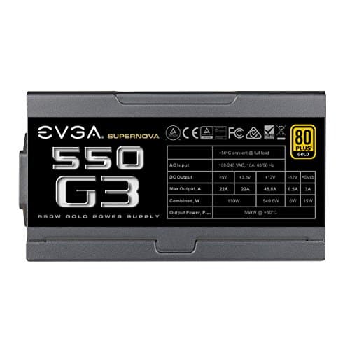 EVGA SuperNOVA 550 G3 550 W 80+ Gold Certified Fully Modular ATX image