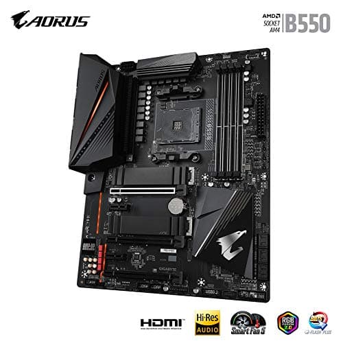 GIGABYTE B550 AORUS PRO AC (AM4 AMD/B550/ATX/Dual M.2/SATA 6Gb/s/USB 3.2 Gen 2/Intel Dual Band 802.11AC WiFi/2.5 GbE LAN/PCIe 4.0/RGB Fusion 2.0/DDR4/Gaming Motherboard) image