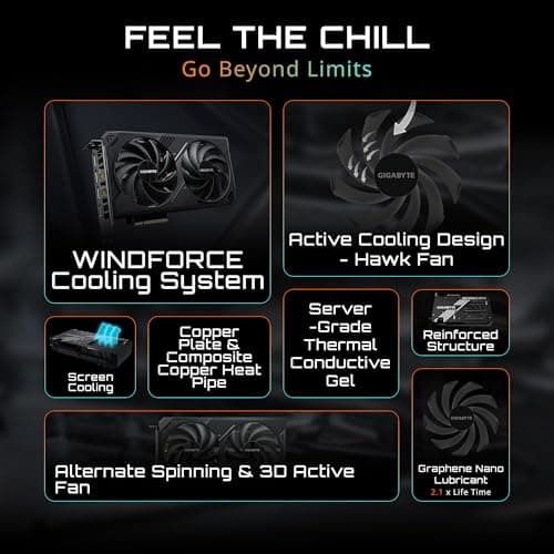 Gigabyte WINDFORCE GeForce RTX 5060 Ti 8GB GDDR7 Black image