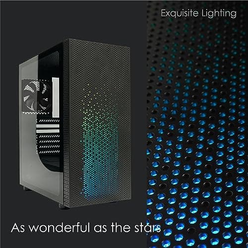 Azza Celesta 340F ATX Mid Tower Black Tempered Glass USB 3.2 Gen 1 Type-A USB 2.0 Type-A image