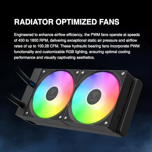 GAMDIAS CHIONE E4 Water 240mm 73.36 CFM Black image