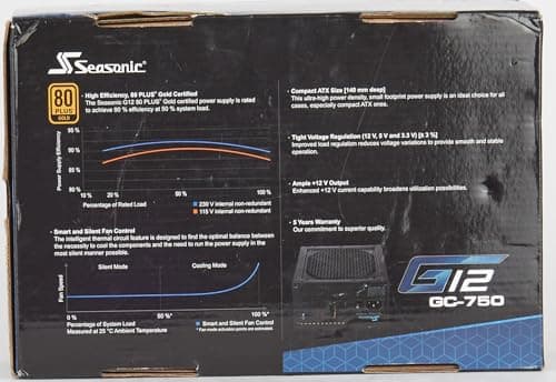 SeaSonic G12 GC Black / Blue 750W Non-Modular 80+ Gold image