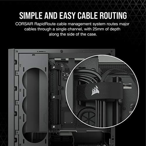 Corsair 5000D AIRFLOW ATX Mid Tower Black with Tempered Glass Side Panel, USB 3.2 Gen 2 Type-C, and USB 3.2 Gen 1 Type-A image