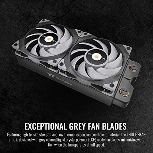 Thermaltake TOUGHFAN Turbo 120mm Black PWM 72.69 CFM 1-Pack image
