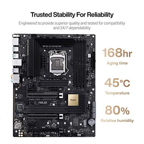 ASUS ProArt Z490-CREATOR 10G Intel Z490 LGA 1200 ATX Content Creation Motherboard image