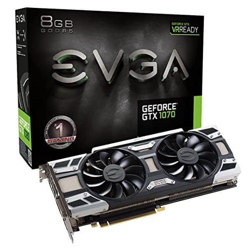 EVGA GeForce GTX 1070 ACX 3.0 Black / Silver 8GB GDDR5 image