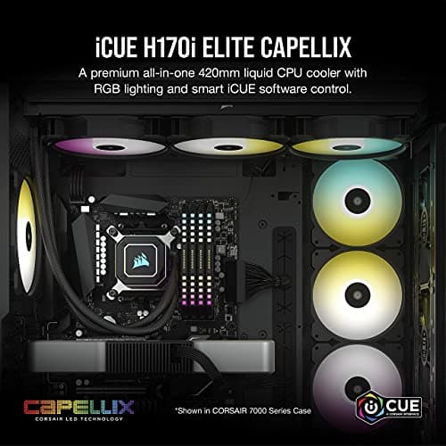 Corsair iCUE H170i ELITE CAPELLIX Water 420mm Black image
