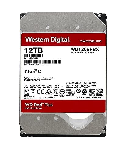 Western Digital Red Plus 12TB HDD 7200RPM 3.5" SATA image