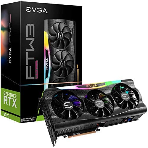 EVGA GeForce RTX 3070 LHR FTW3 ULTRA GAMING iCX3 8GB GDDR6 Black image