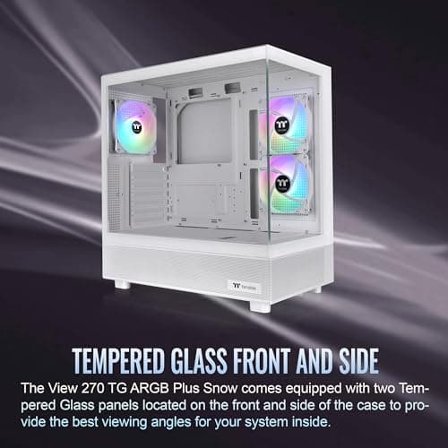 Thermaltake View 270 Plus ATX Mid Tower White Tempered Glass ARGB image