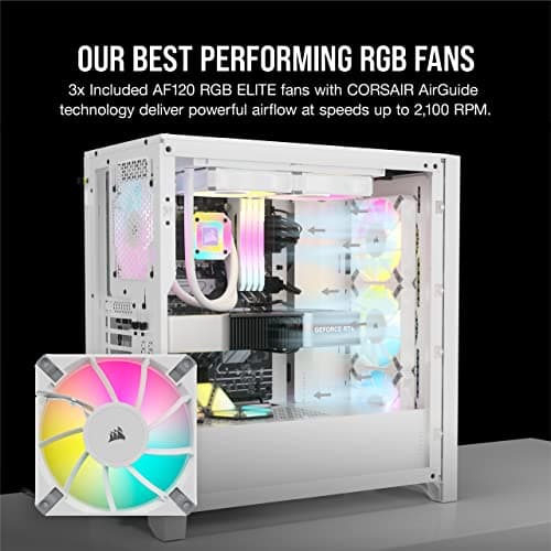 Corsair iCUE 4000D RGB AIRFLOW Mid-Tower  ATX Case - True White image