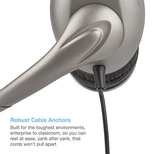 Cyber Acoustics AC-850 Closed-Back Wired Headphones (Black / Silver) image