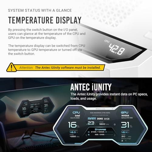 Antec Performance 1 ATX Full Tower White Tempered Glass image