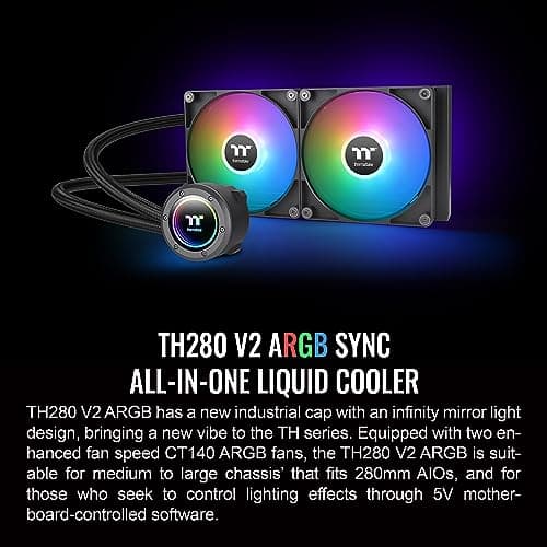 Thermaltake TH280 V2 ARGB Sync Water 280mm 84.32 CFM Black image