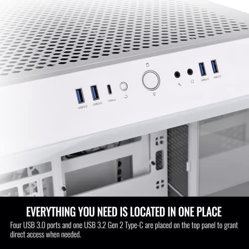 Thermaltake The Tower 500 ATX Mid Tower White Tempered Glass image