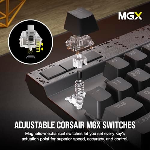 Corsair K70 MAX RGB UK Wired Corsair MGX Steel Grey Gaming Keyboard image