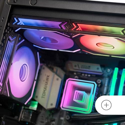 Mars Gaming MF-LINKFINITY 120mm Black Addressable RGB PWM 69 CFM 3-Pack image