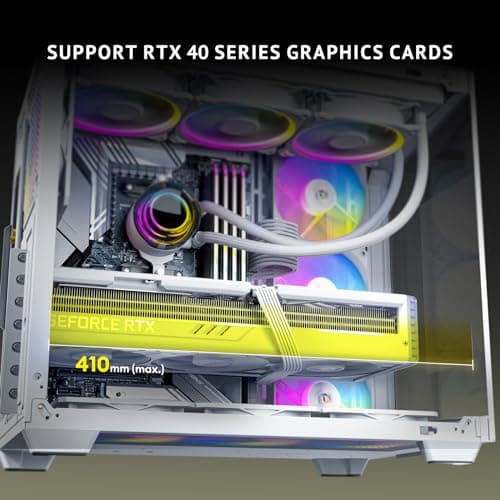 Antec C5 ARGB ATX Mid Tower White Tempered Glass Side Panel Front USB 3.2 Gen 2 Type-C/Gen 1 Type-A image