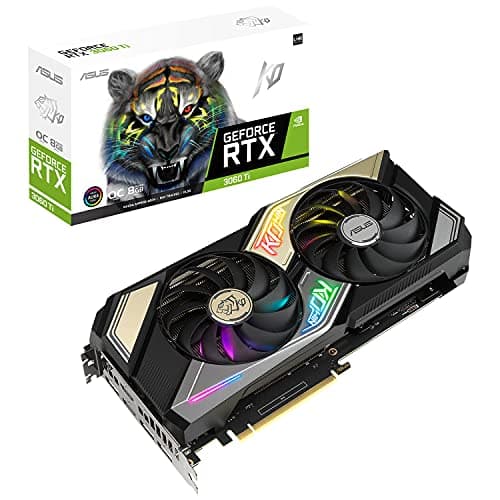 Asus GeForce RTX 3060 Ti LHR KO GAMING OC V2 8GB GDDR6 Silver / Black image