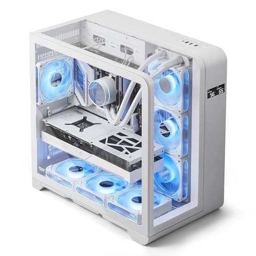 darkFlash L280 ATX Mid Tower White with Tempered Glass Side Panel and USB 3.2 Gen 1 Type-A USB 2.0 Type-A Front Panel image