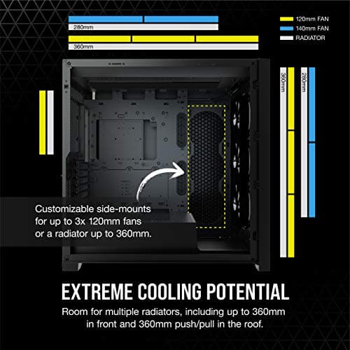 Corsair iCUE 5000X RGB ATX Mid Tower Black Tempered Glass Side Panel image