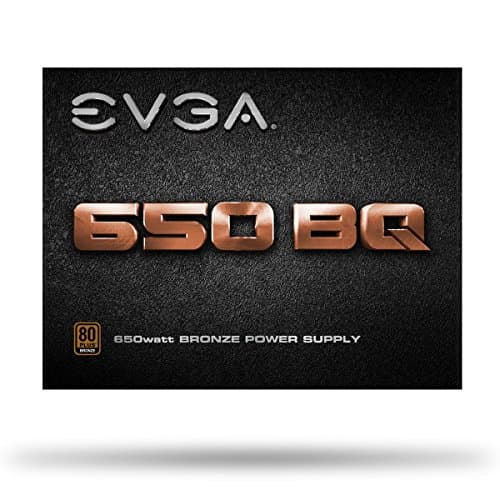 EVGA 650 BQ, 80+ BRONZE 650W, Semi Modular, 5 Year Warranty, Includes FREE Power On Self Tester, Power Supply image