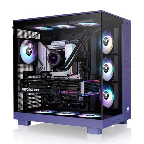  Thermaltake View 380 XL TG ARGB ATX Mid Tower Purple Tempered Glass (Future Dusk) image