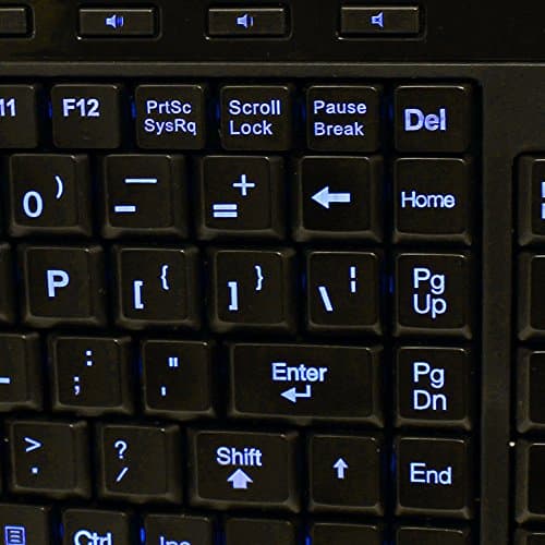 Adesso SlimTouch 120 3-Color Illuminated Compact Multimedia Wired Standard Keyboard image